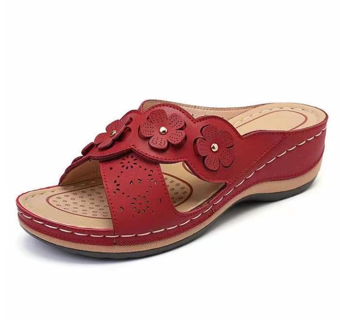 Damen Sandalen mit floralen Akzenten R&B