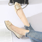 Damen Elegante Ballerinas mit modischem Schmuckdetail R&B