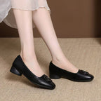 Damen Ballerinas mit eleganter Schmuckapplikation und bequemem Blockabsatz R&B