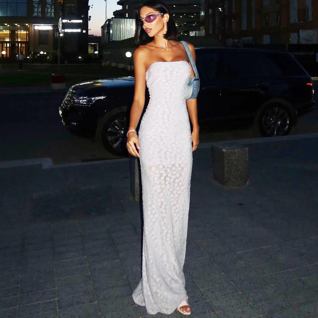 Damen Maxikleid mit figurbetonendem Schnitt R&B