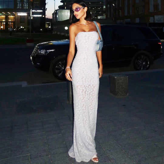 Damen Maxikleid mit figurbetonendem Schnitt R&B