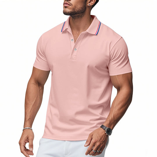 Herren Poloshirt mit modernem Kragen und feuchtigkeitsregulierender Technologie R&B