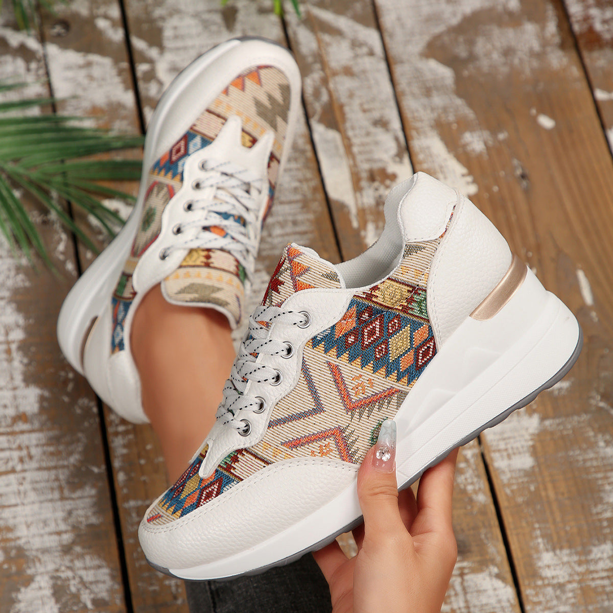 Damen Sportliche Sneakers mit kunstvoller Mustervariation und komfortabler Dämpfung R&B