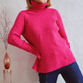 Damen Ribbed Rollkragenpullover mit elegantem Schnitt R&B