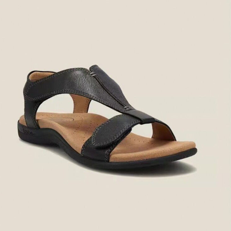 Damen Bequeme Sandalen mit verstellbaren Riemen und anatomischem Fußbett R&B
