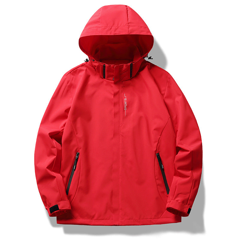 Damen wetterfeste Funktionsjacke mit verstellbarer Kapuze und atmungsaktiven Materialien R&B