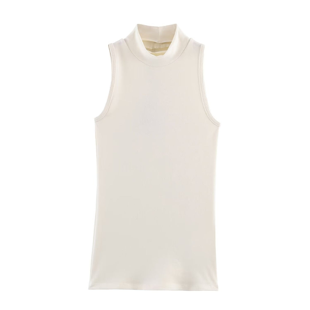 Damen Rollkragen-Tanktop aus weichem Stretch-Material R&B