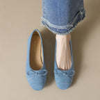 Damen Ballerinas mit eleganter Schleifenverzierung und weicher Innenausstattung