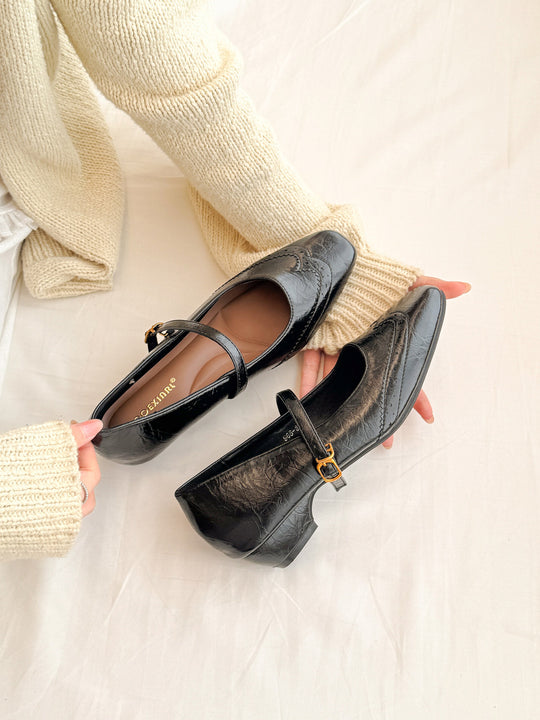 Damen Mary Jane Ballerinas mit elegantem Riemchen und verspieltem Detail R&B
