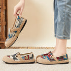 Damen bequeme und stilvolle Clogs mit buntem Muster R&B