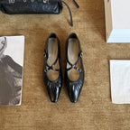 Damen Elegante Mary Jane Ballerinas mit schimmerndem Riemchen und komfortabel gepolsterter Innensohle R&B