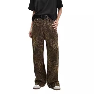 Damen weit geschnittene Haremshose im Wildleder-Look