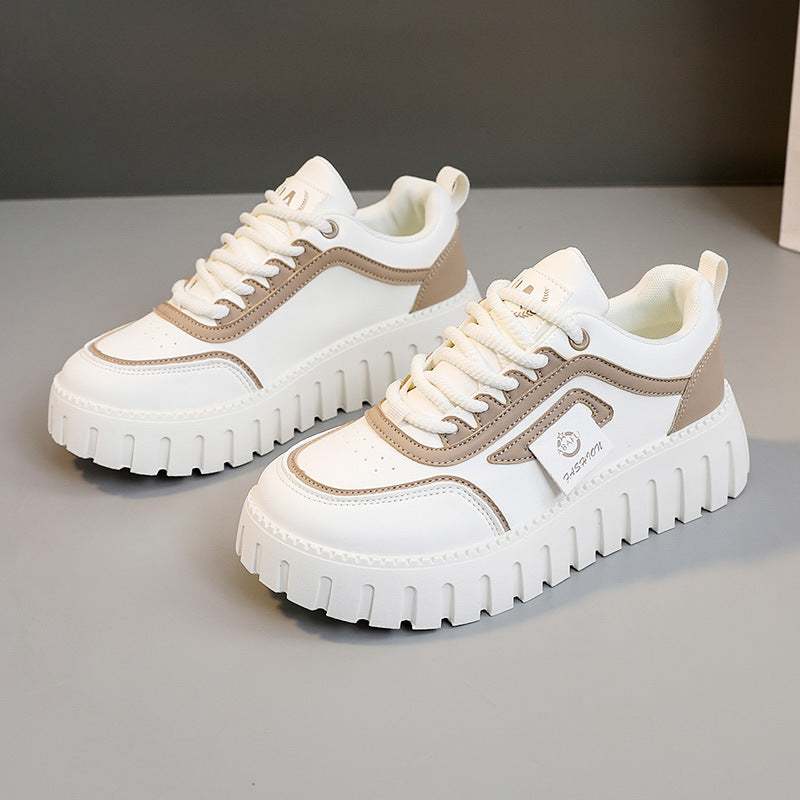 Damen modische Plateau Sneakers mit rutschfester Sohle und atmungsaktivem Obermaterial R&B