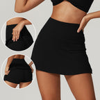 Damen Bade-Rock mit integrierten Shorts und elastischem Bund R&B