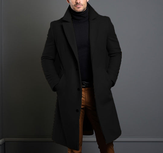 Herren eleganter Wollmantel R&B