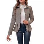 Damen Chic Tailored Blazerjacke mit asymmetrischem Saum und Knopfdetails R&B