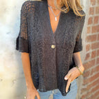 Damen lässige Strickbluse R&B