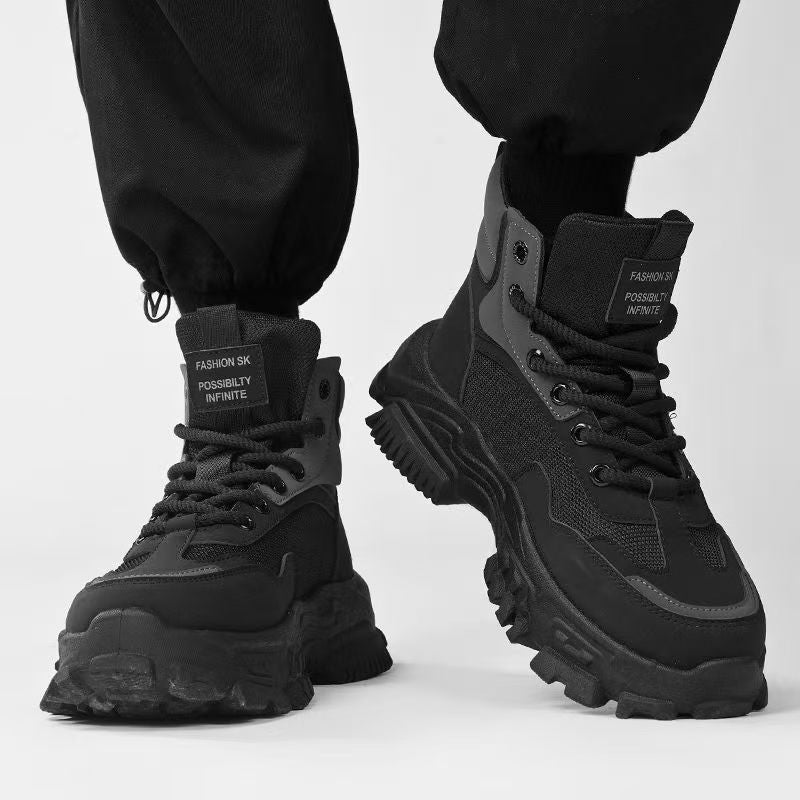 Damen Sportliche High-Top Sneakers mit rutschfester Sohle und stabiler Fersenkonstruktion