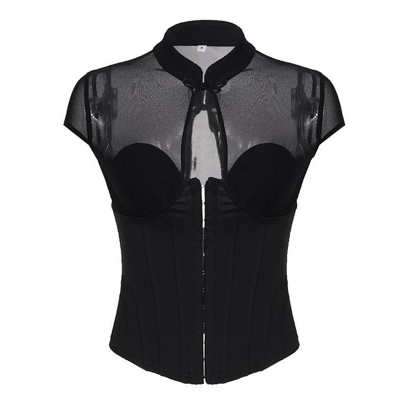 Damen Taillenkorsett mit transparenten Einsätzen und eleganten Details R&B