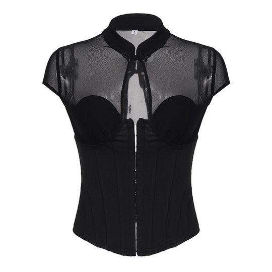 Damen Taillenkorsett mit transparenten Einsätzen und eleganten Details R&B