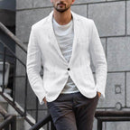 Herren Leinenblazer mit modernem Schnitt und stylischen Details