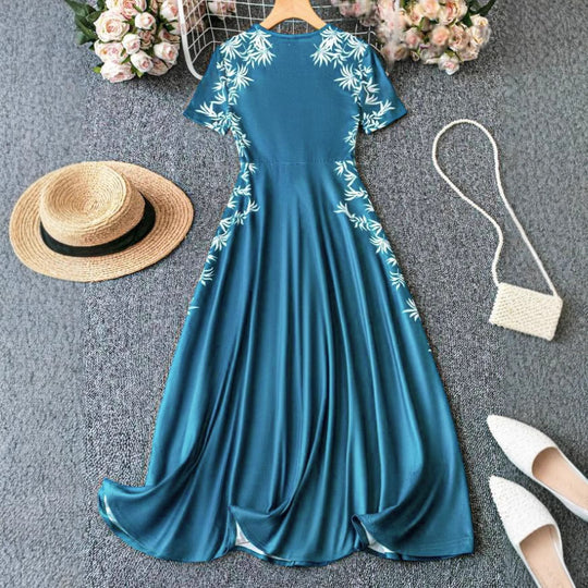 Damen Strandkleid mit floralem Design und fließendem Schnitt R&B