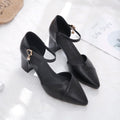 Damen elegante Halbschuhe mit modischer Schnallenverzierung und stabilen Blockabsatz R&B