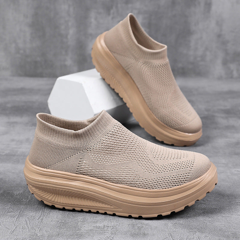 Damen bequeme Slip-On Sneakers mit atmungsaktivem Obermaterial