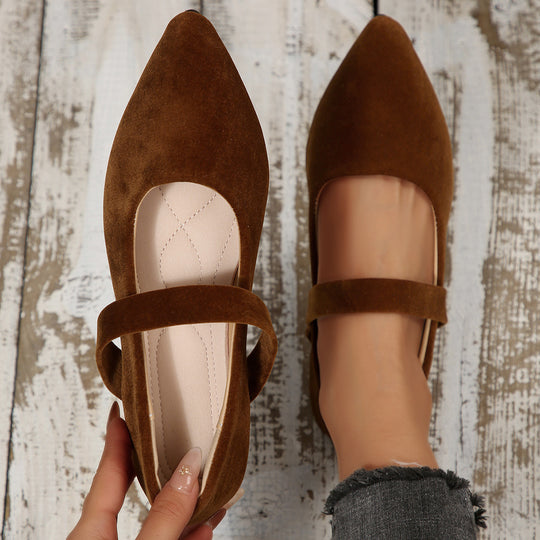 Damen Bequeme Ballerinas mit modischem Riemen R&B