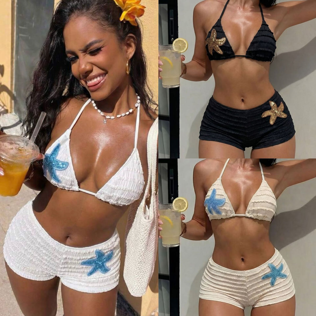 Damen Bikini mit Rüschendesign und bezaubernden Applikationen R&B