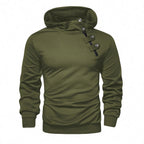 Herren Hoodie mit innovativem Kragen und praktischer Taschenlösung