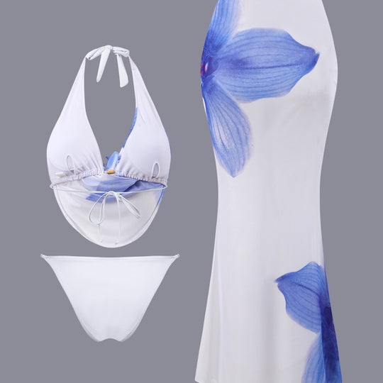 Damen Bikini-Set mit floralem Design und elegantem Wickeloberteil R&B
