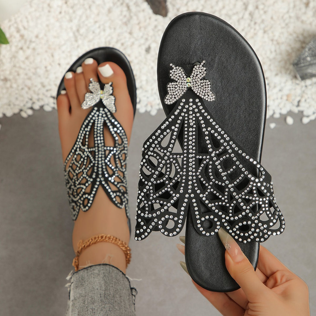 Damen Sandalen mit geschmackvollem Design und funkelnden Applikationen R&B