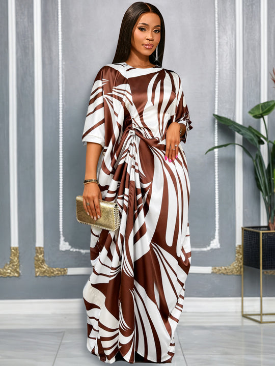 Damen luxuriöser Kaftan mit auffälligem Muster R&B