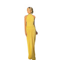 Damen elegantes Maxikleid mit raffiniertem Halterdesign und fließendem Rock