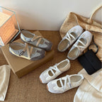 Damen Sportliche Ballerinas mit flexiblem Riemendesign und atmungsaktiver Sohle