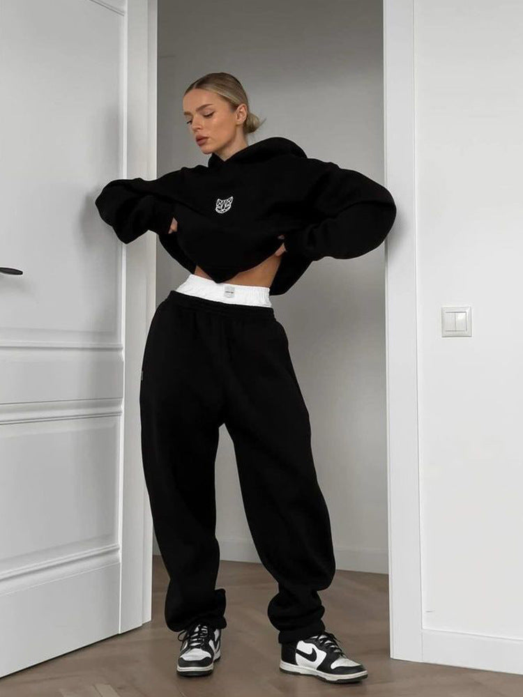 Damen Oversized Hoodie mit lässigen Hosen R&B
