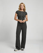 Damen Zweiteiler Set gestreift Jersey