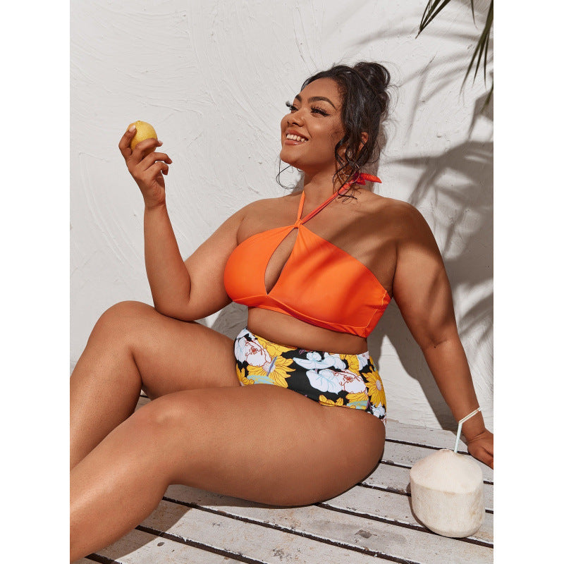 Damen Hochwertiger Cut-Out Bikini mit hohem Taillenslip und verstellbaren Trägern R&B