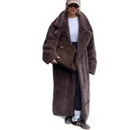 Damen Oversized Kunstfellmantel R&B