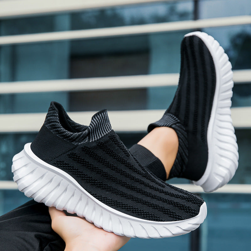 Damen Atmungsaktive Slip-On Sneakers mit elastischem Schaft und dämpfender Sohle