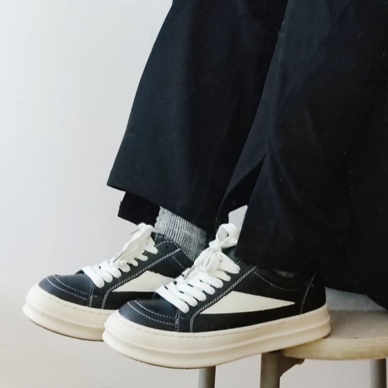 Damen modische Sneakers mit hochwertiger Leder-Oberfläche und dämpfender Sohle R&B