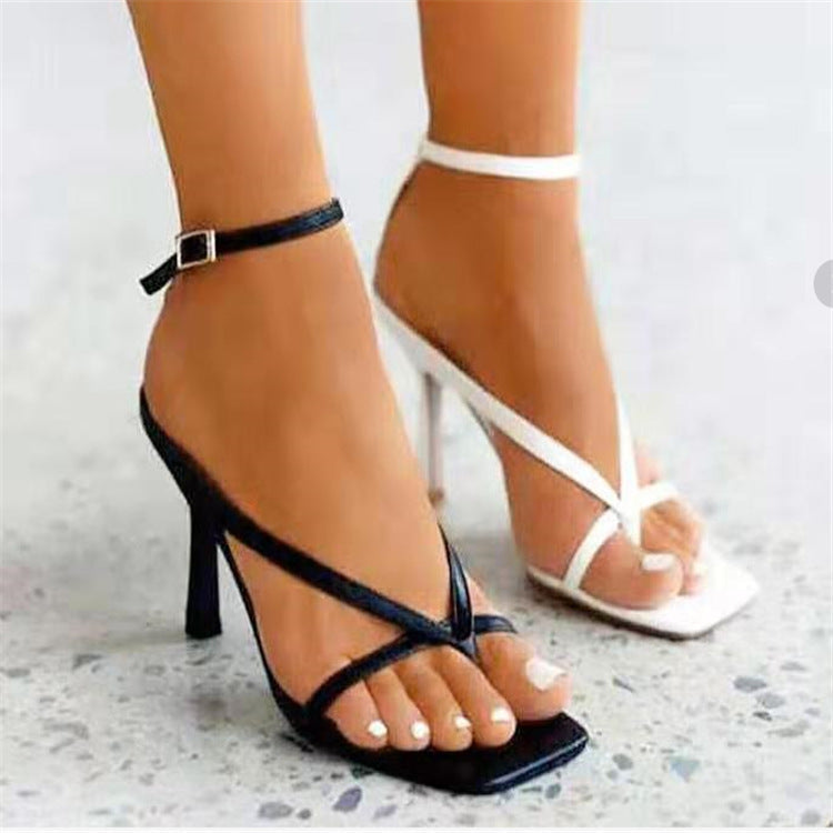Damen High-Heel Sandalen mit elegantem Schnallenverschluss und modischem Riemendesign R&B