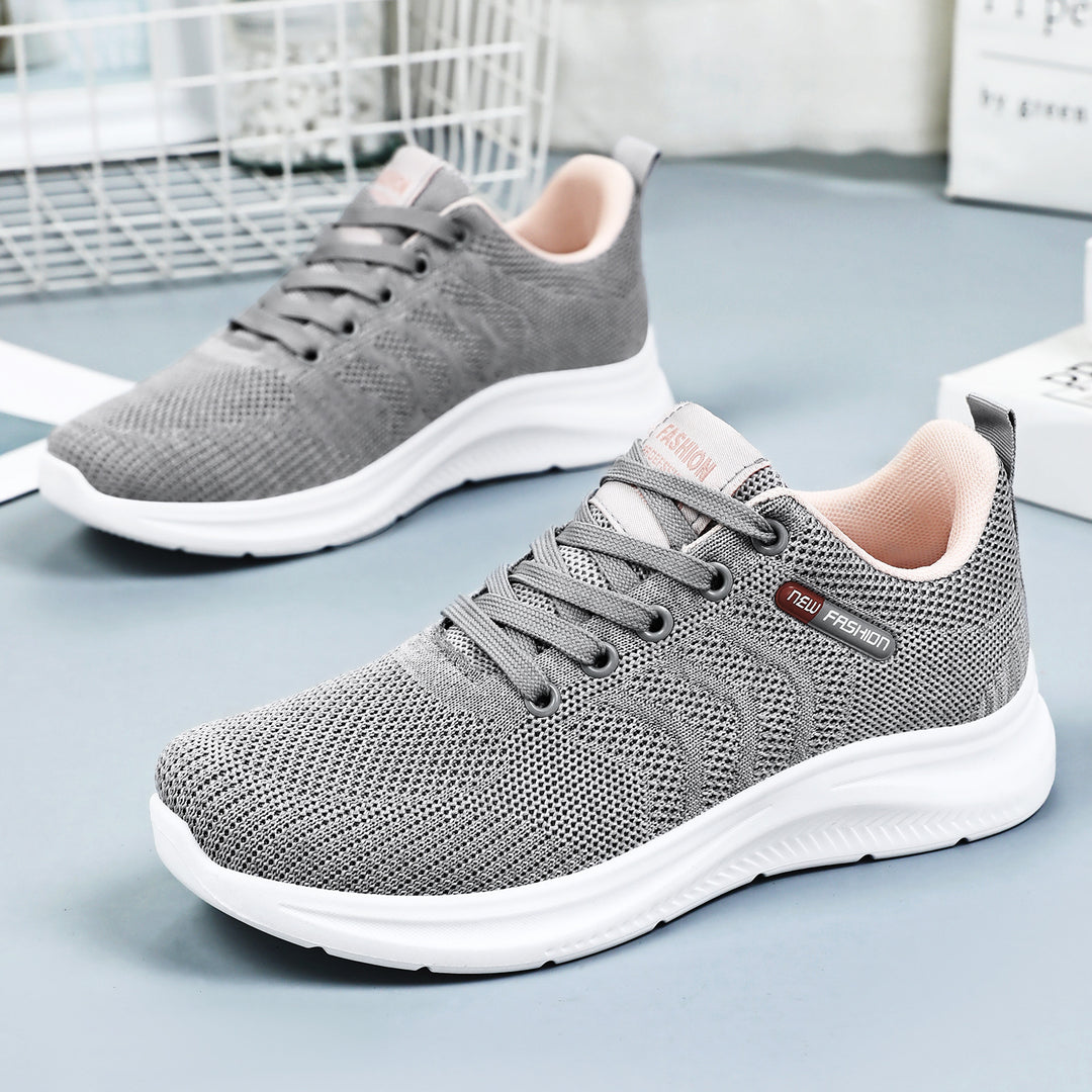 Damen Sportliche Freizeit-Sneaker mit atmungsaktiver Mesh-Oberfläche und dämpfender Sohle R&B