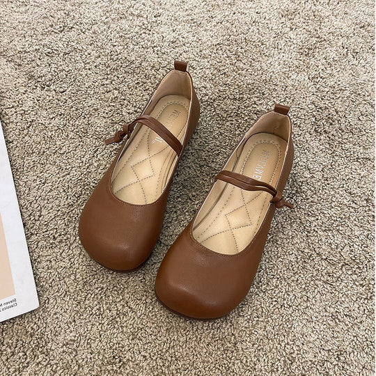 Damen Bequeme und elegante Ballerinas mit verstellbarem Riemen und weicher Innensohle R&B