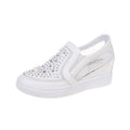 Damen Modische Slip-On Sneakers mit Glitzerapplikationen und elastischem Einstieg R&B