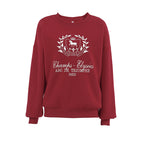 Damen Oversized Sweatshirt mit grafischem Print und weichem Futter R&B