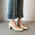 Damen elegante Pumps mit zartem Schleifen-Detail R&B