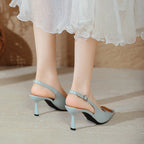 Damen Slingback Pumps mit eleganter Schnallenapplikation
