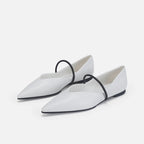 Damen Elegante und moderne Ballerinas mit asymmetrischem Riemen R&B